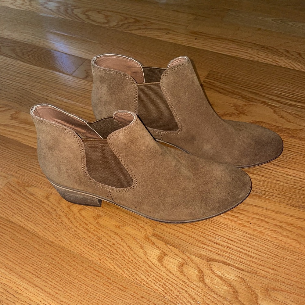BP Tan Suede Booties